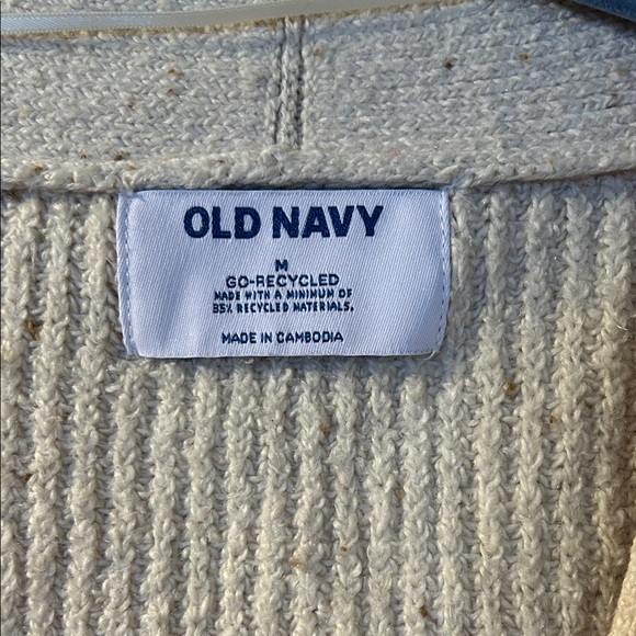Old Navy Women's Cream Knit Cardigan Medium - Picture 2 of 4